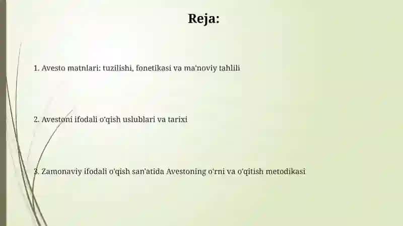 Avestoning ahamiyati va ifodali o'qish san'atiga ta'siri 2