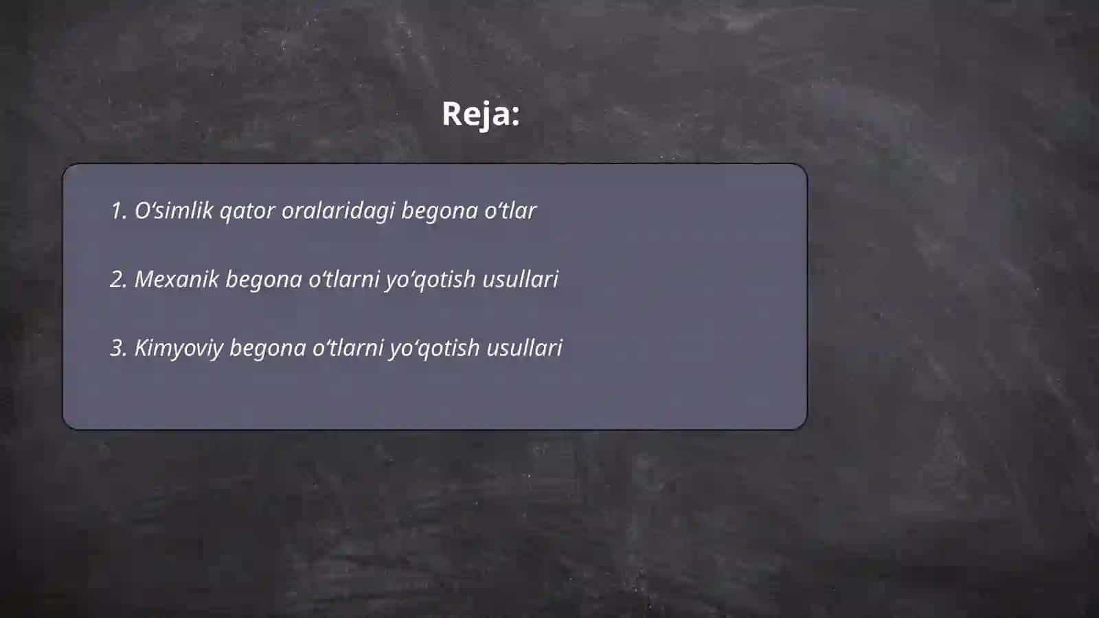 Oʻsimlik qator oralaridagi begona oʻtlarni yoʻqotishda mexanikaviy va kimyoviy usullarni birgalikda qoʻllash 2