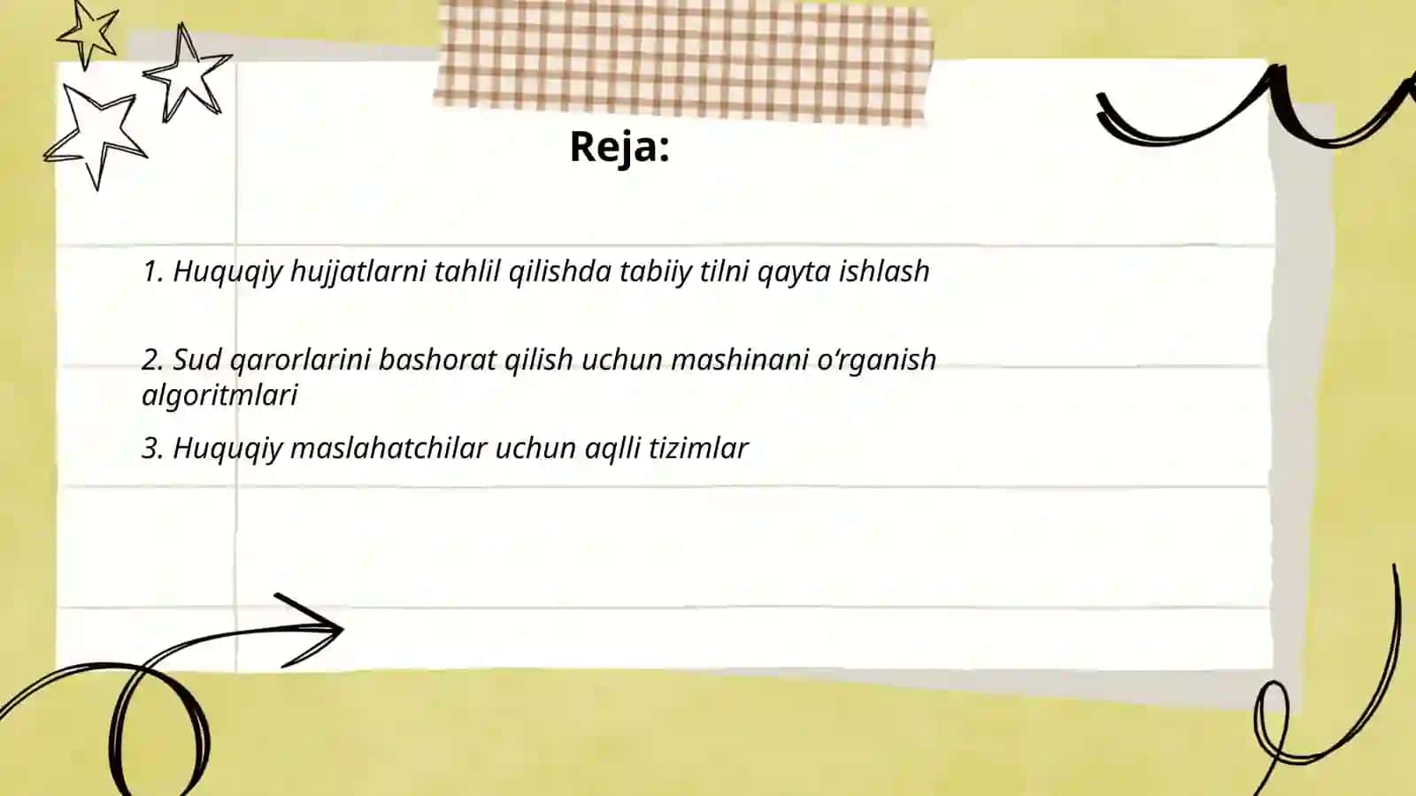 Huquqiy fanlar sohalariga oid masalalarga mos modellar va algoritmlar 2