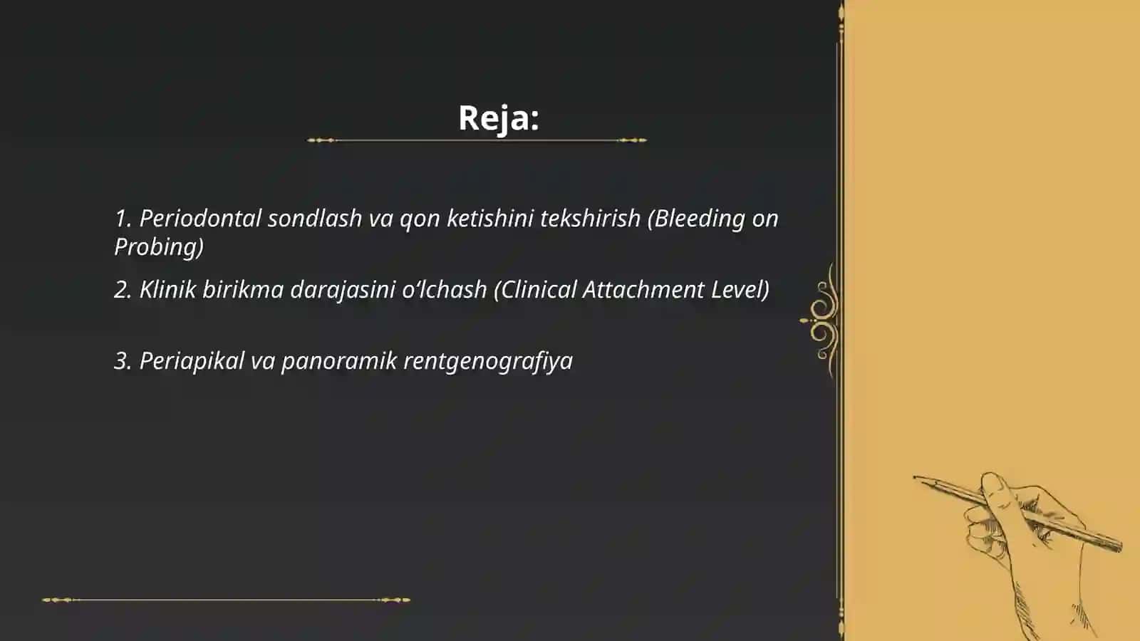 Parodont kasalligi bilan kasallangan bemorlarni qöshimcha tekshirish usullari 2