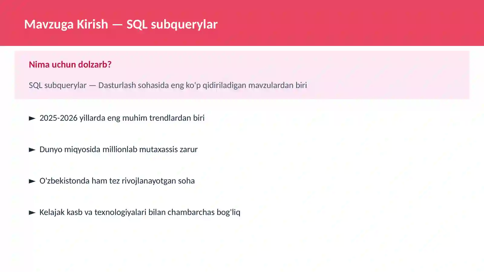 SQL subquerylar 2