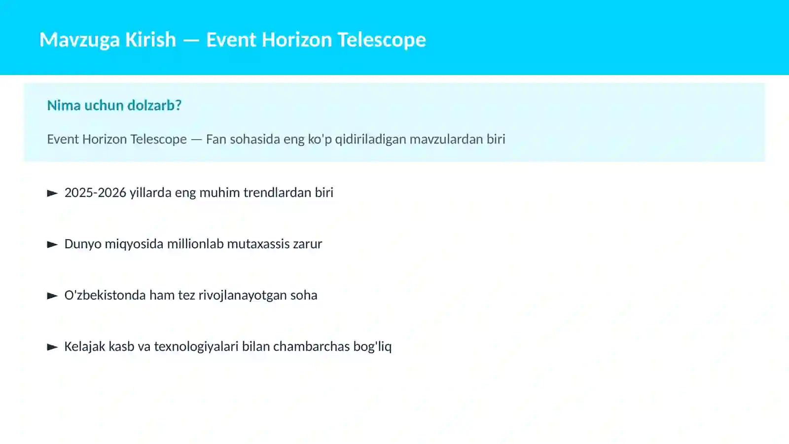 Event Horizon Telescope 2