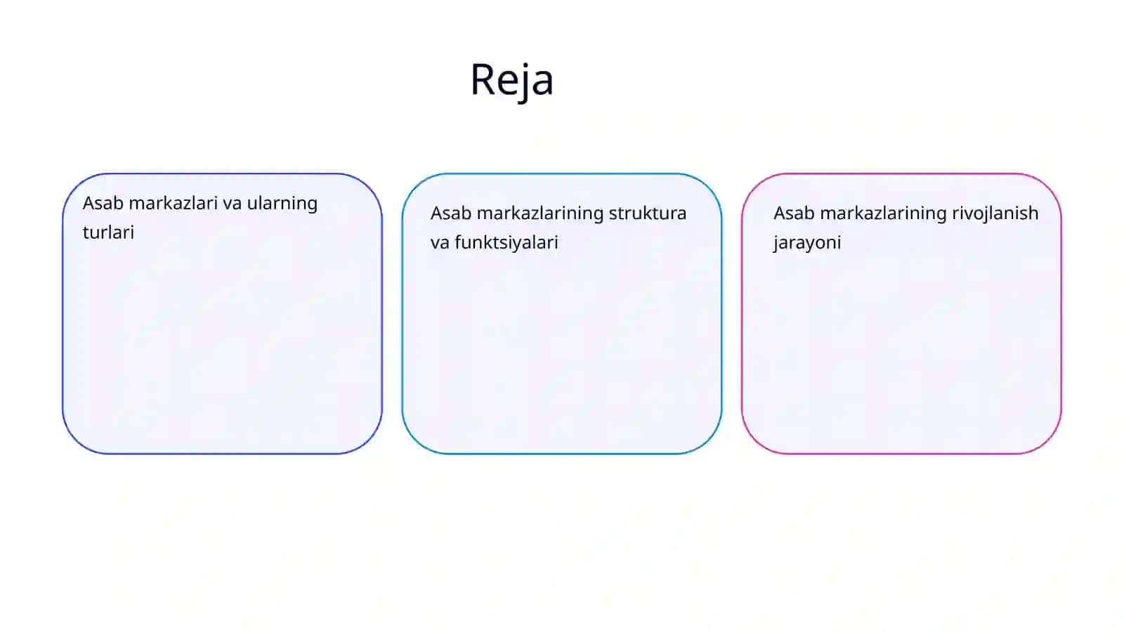 Asab markazlarining o'ziga xosligi 2