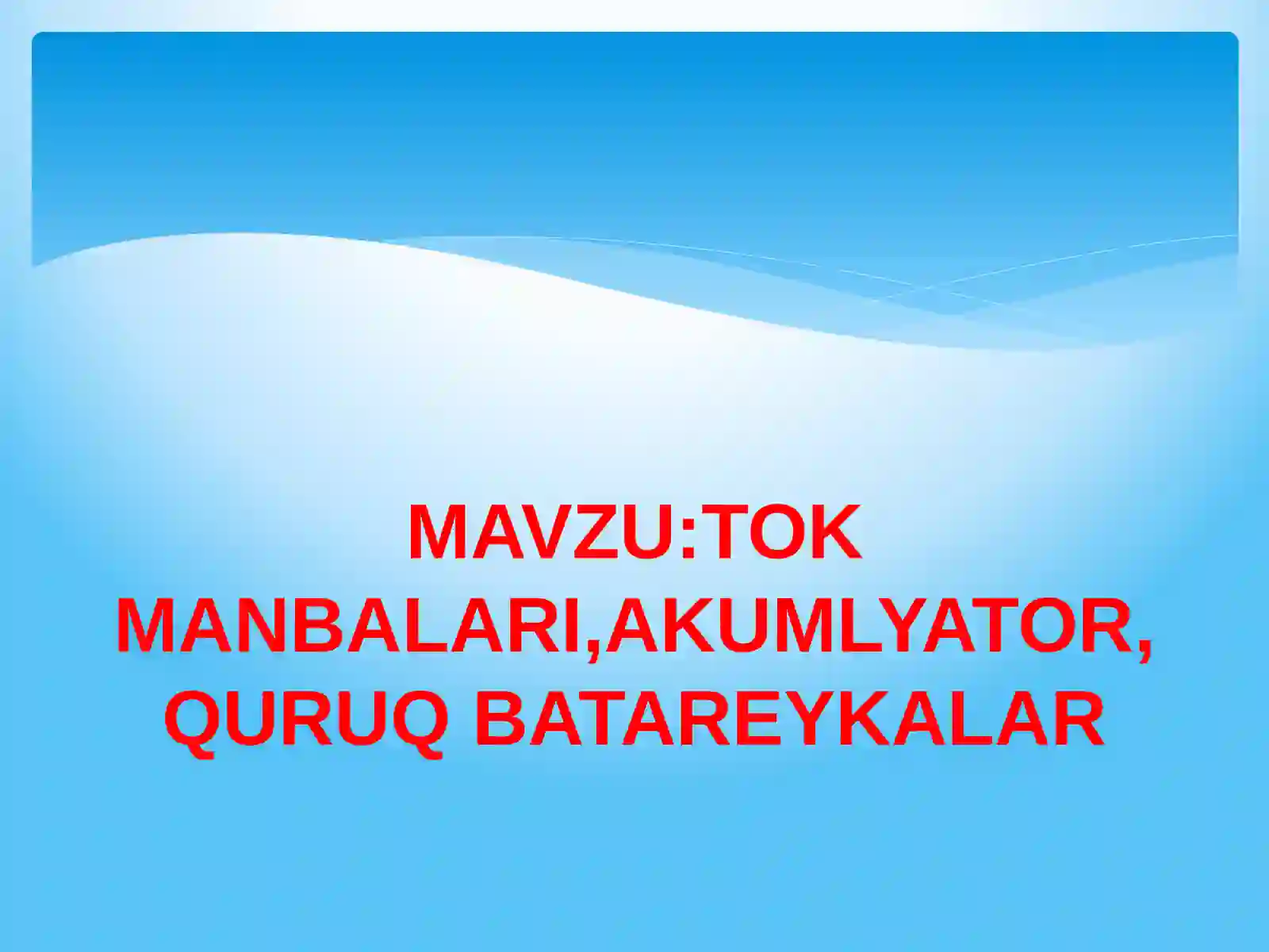 TOK MANBALARI 2