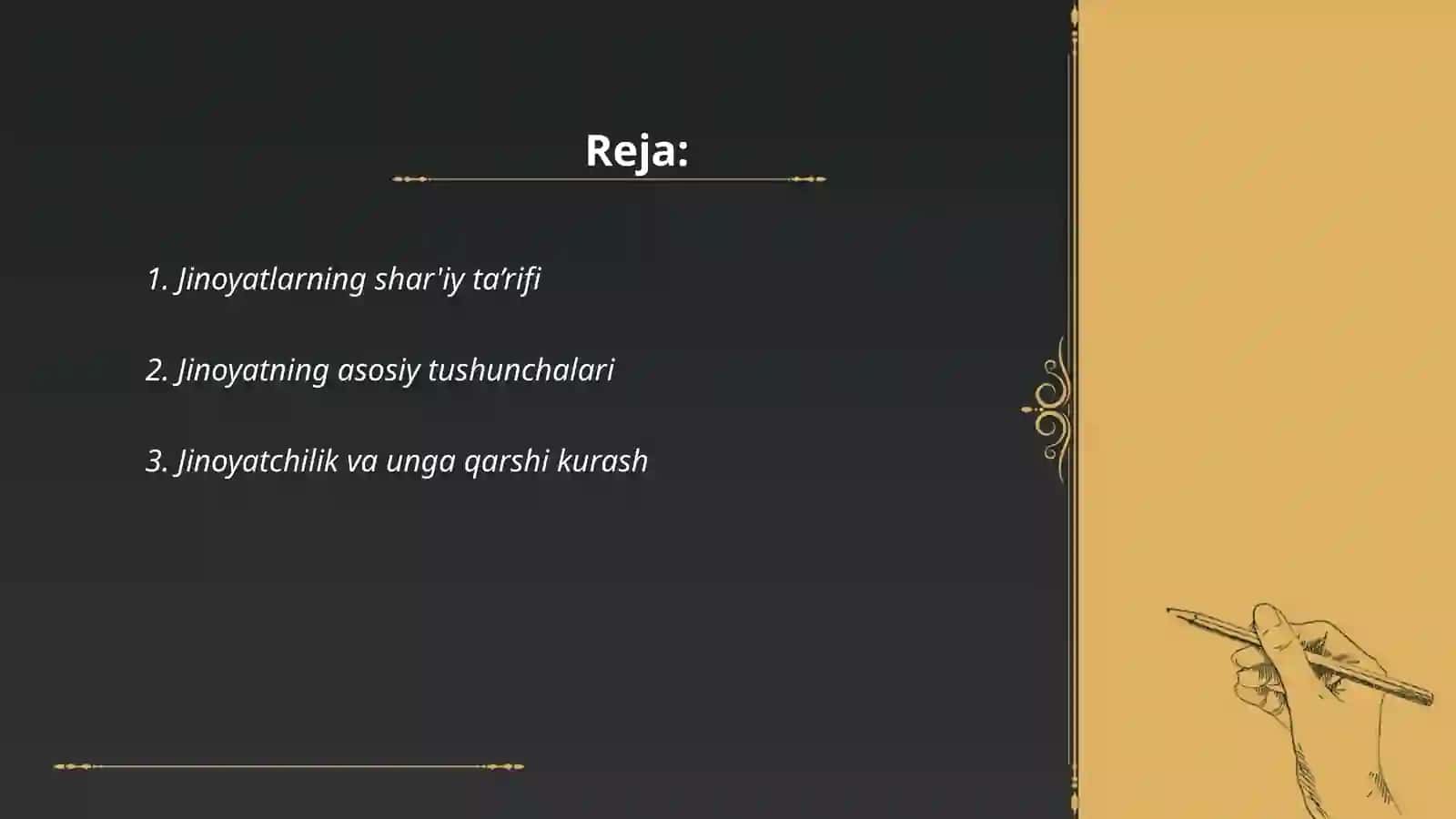 Islom huquqida jinoyat 2