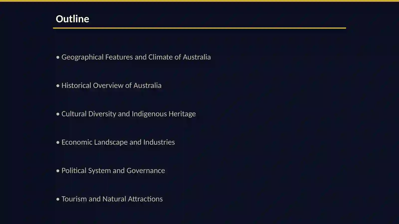 General information about Australia 2