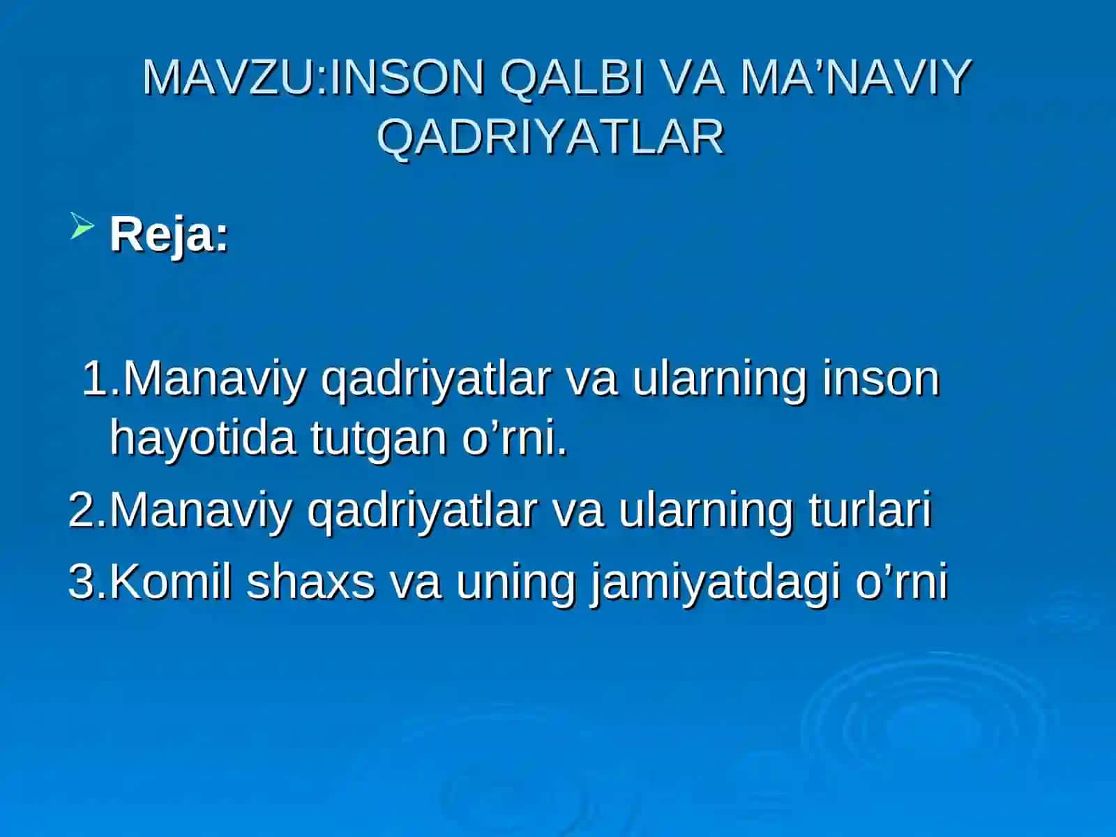 KOMILOVA MALOXATNING MA’NAVIYATNING ASOSLARI VA DINSHUNOSLIK FANIDAN MUSTAQIL ISHI 2