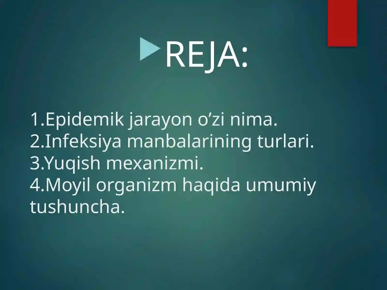Epidemik jarayon haqida gi‘limot 2