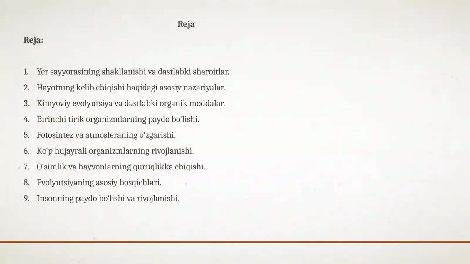 YERDA HAYOTNING PAYDO BO‘LISHI HAMDA RIVOJLANISHI 2