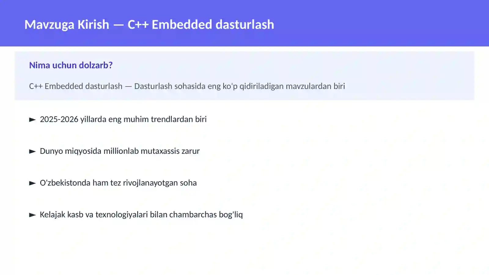 C++ VA TIZIM DASTURLASH 2