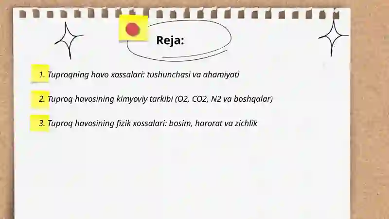 Tuproqning havo xossalari va havo rejimi 2