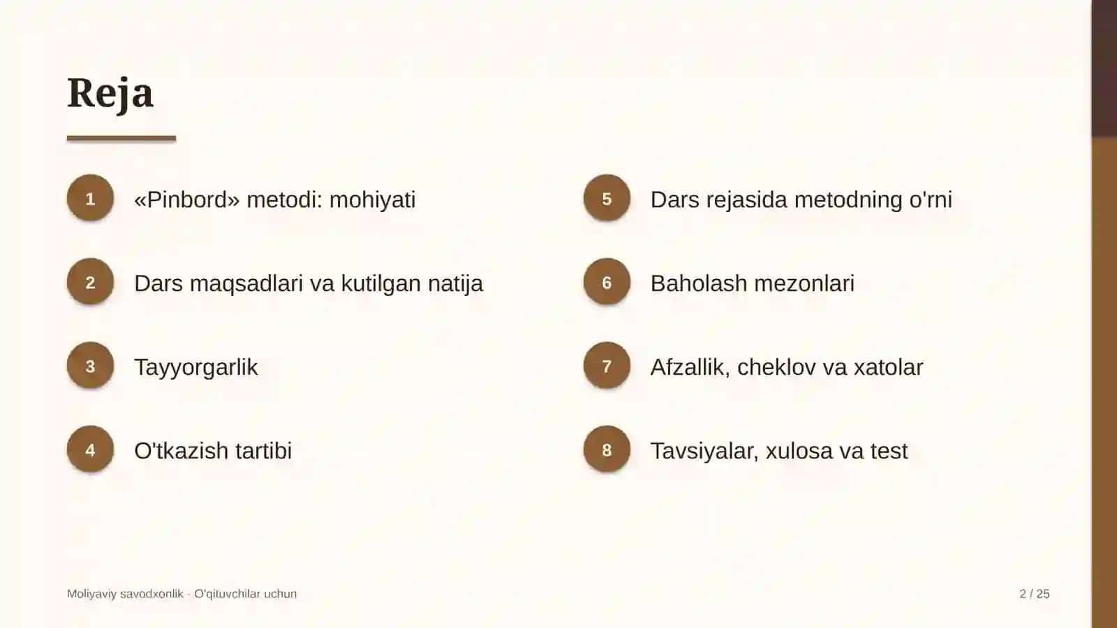 moliyaviy savodxonlik darslarida pinbord metodidan foydalanish 2804 2