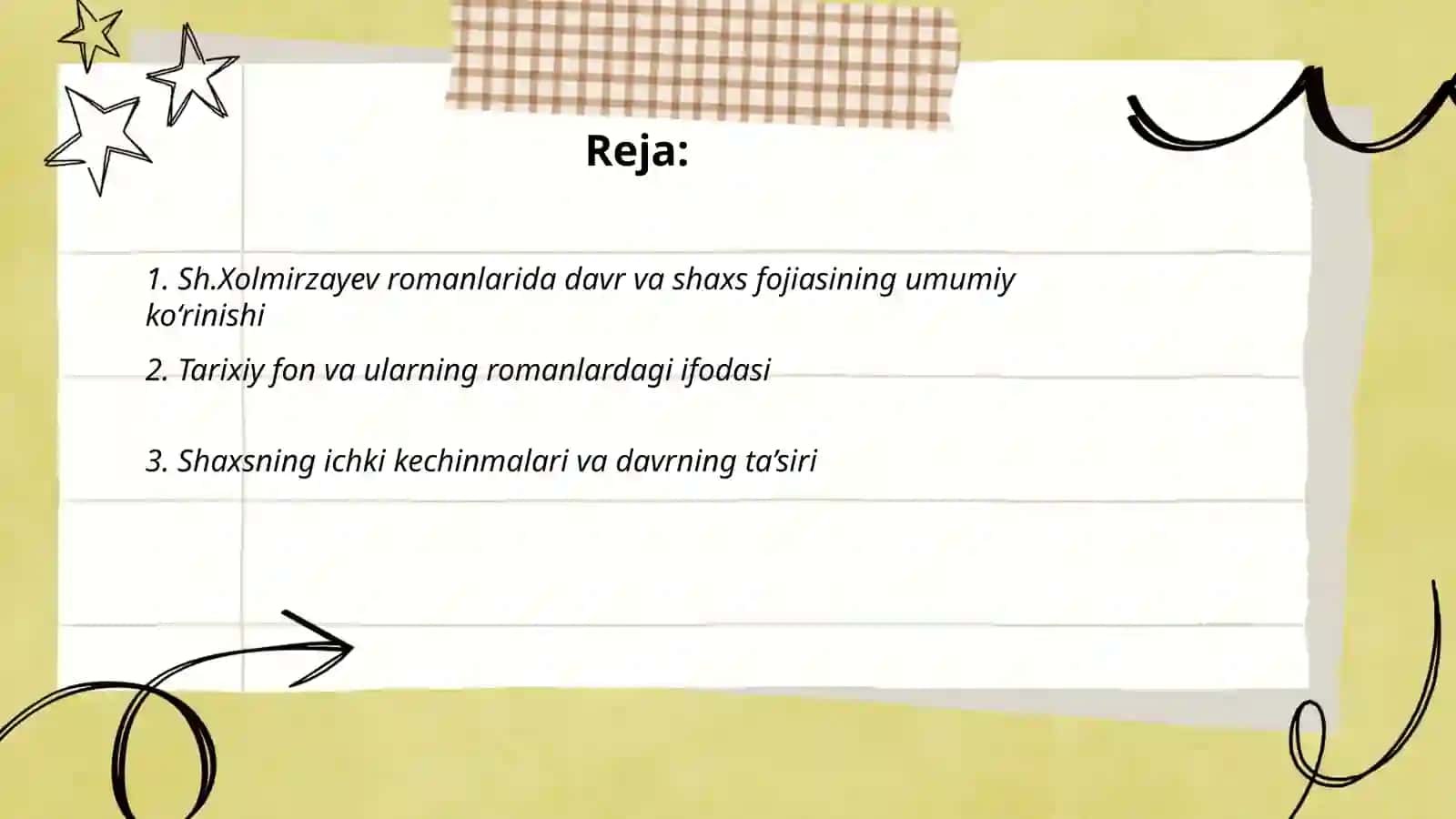 Sh.Xolmirzayev romanlarida davr va shaxs fojiasi talqini 2