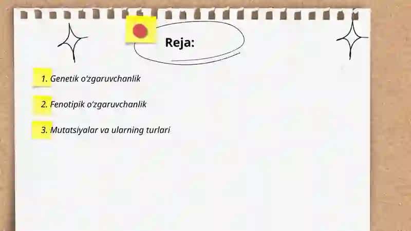 Oʻzgaruvchanlik 2