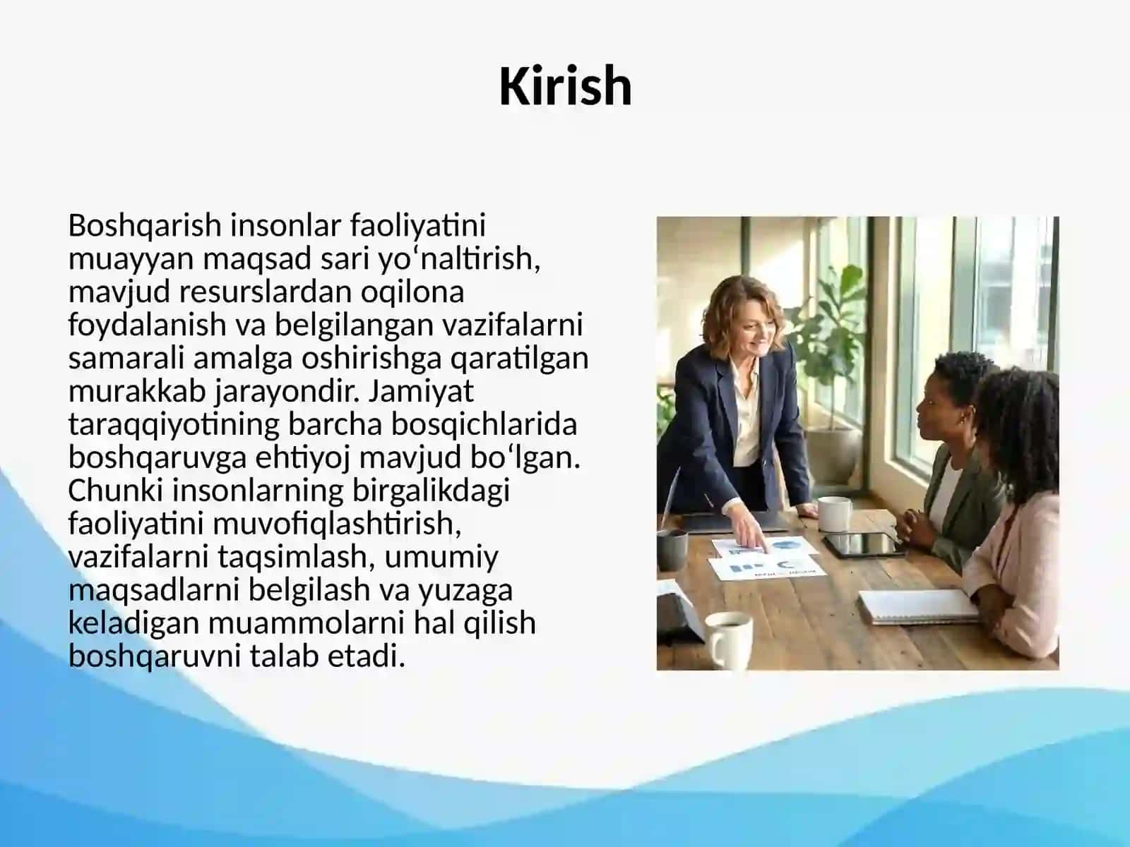 Boshqarish haqida umumiy tushuncha. Menejmentda qaror qabul qilishning psixologik asoslari 2