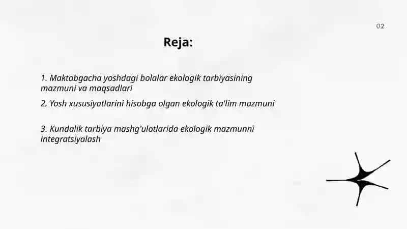 Maktabgacha yoshdagi bolalar ekologik tarbiyasi mazmuni 2