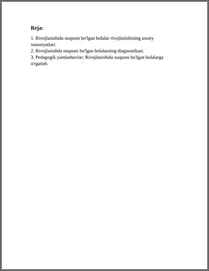 RIVOJLANISHIDA NUQSONI BOʻLGAN BOLALARNI OʻRGANISHGA KOMPLEKS YONDASHUV 2