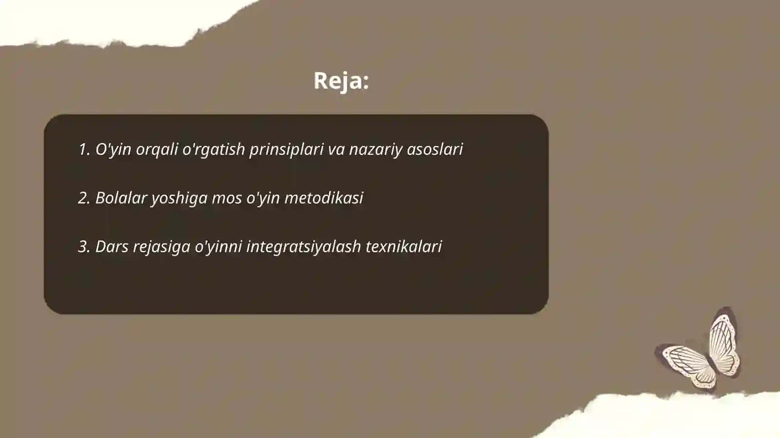 O'yin orqali o'rgatish usullari 2