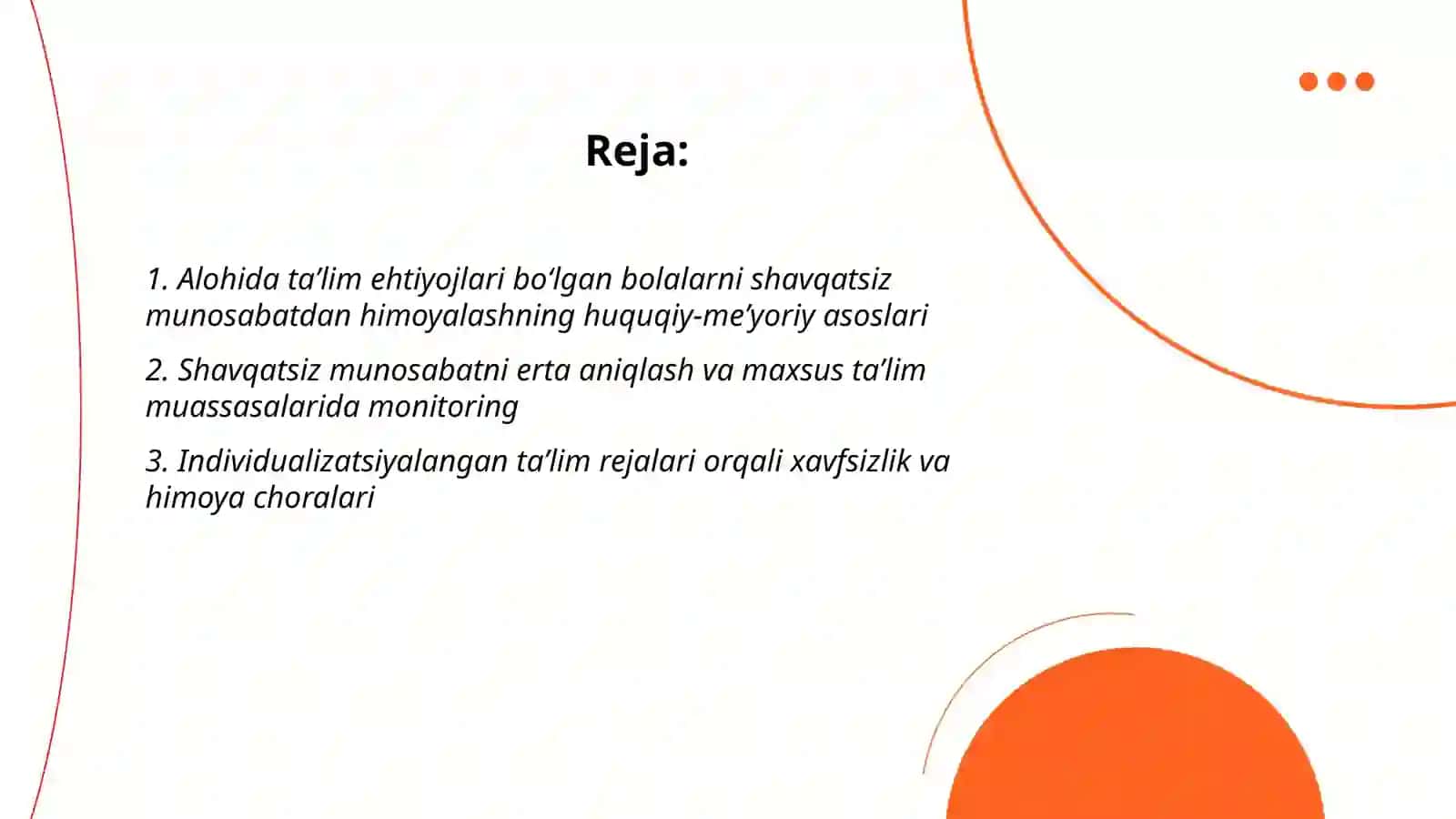 Alohida taʼlim ehtiyojlari boʻlgan bolalarni shavqatsiz munosabatdan himoyalash 2