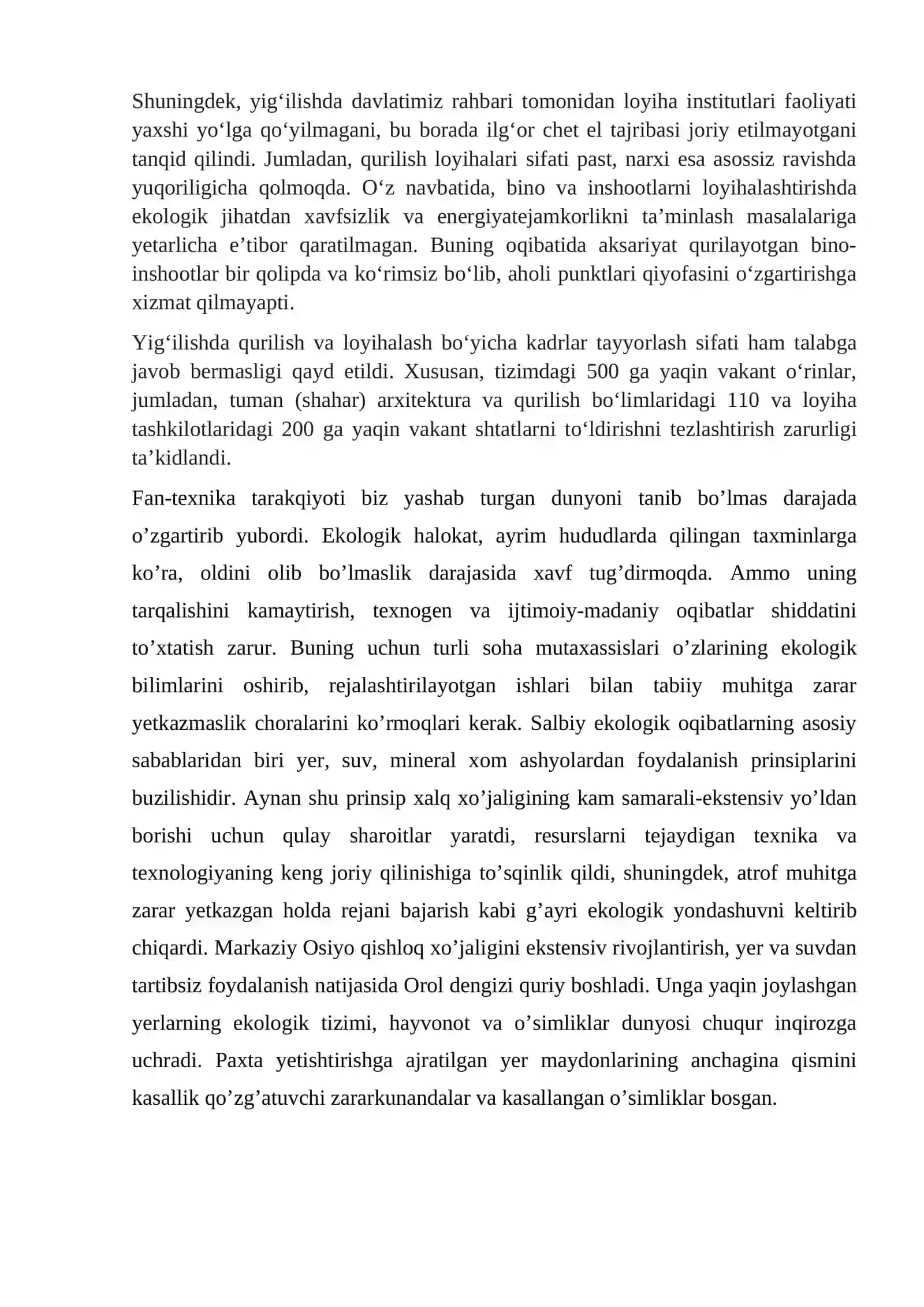 QURILISH FAOLIYATINI AMALGA OSHIRISHDA EKALOGIK TALABLAR 2