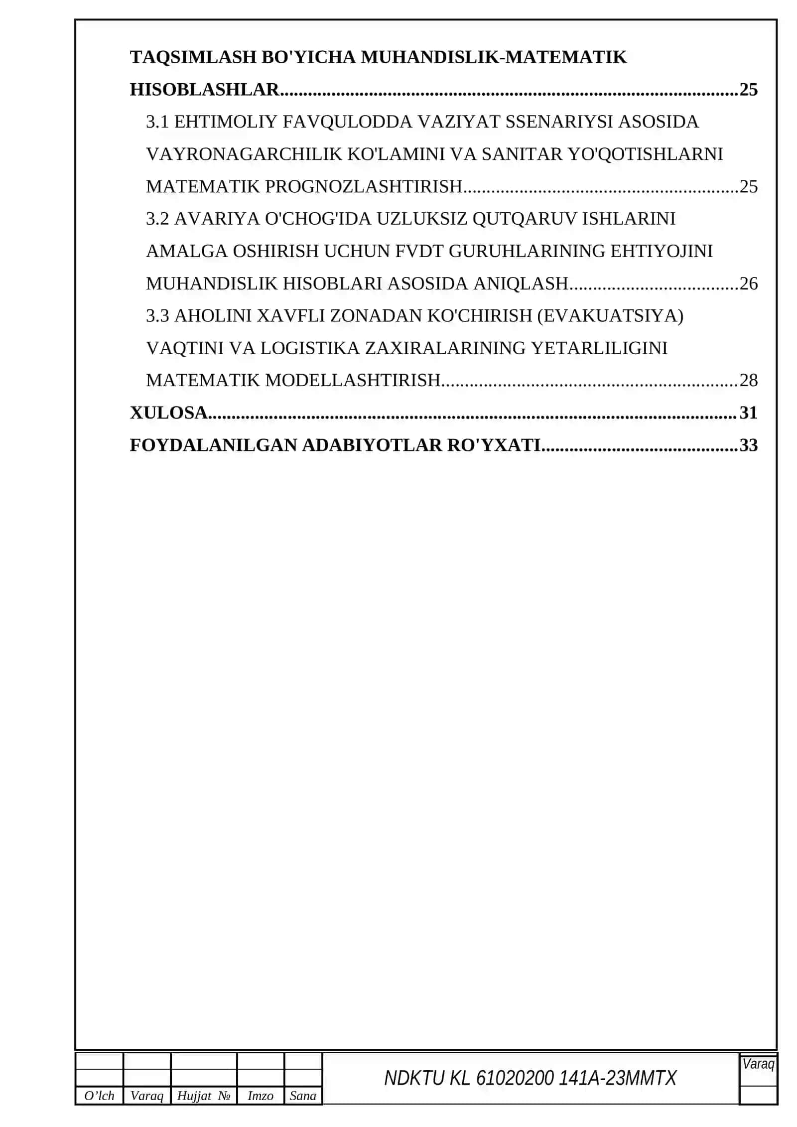 FAVQULODDA VAZIYATLARNING OLDINI OLISH VA HARAKAT QILISHDA FVDT KUCH VA VOSITALARINING AMALIY TAKTIKASI 2