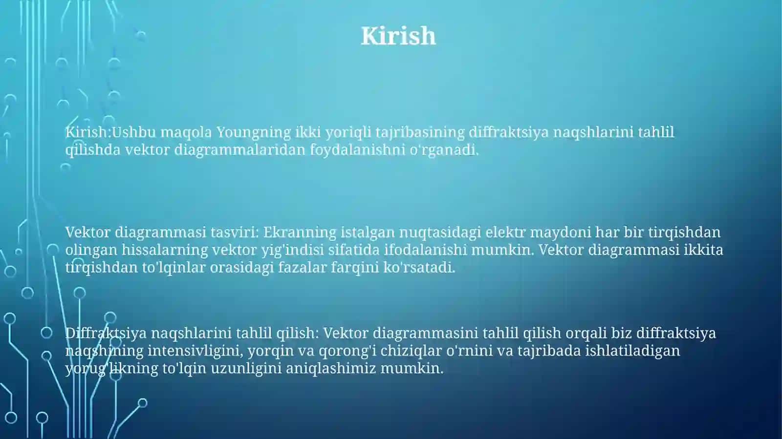 Yorug'Likning Difraksiya Manzarasini Tahlil Qilishda VektorDiagrammanisiniQo'Lanilishi 2