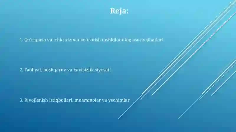 Qorovul va ichki xizmatni tashkeletish va unutash 2