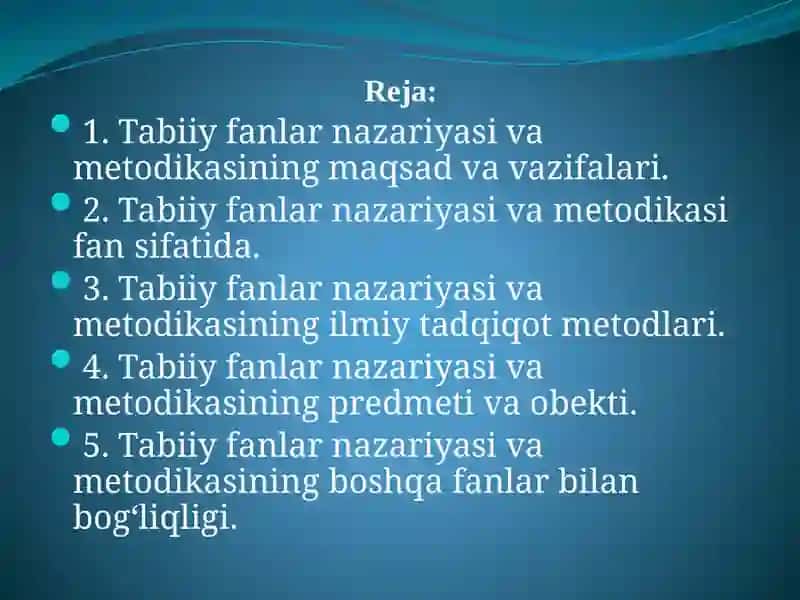 Tabiiyfanlarnazariyasivametodikasi 2
