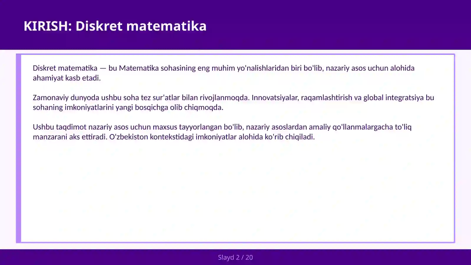 Diskret matematika 2