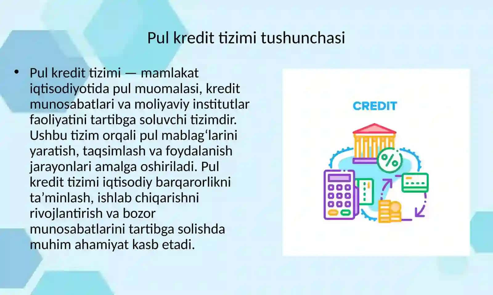 PUL KREDIT TIZIMI 2