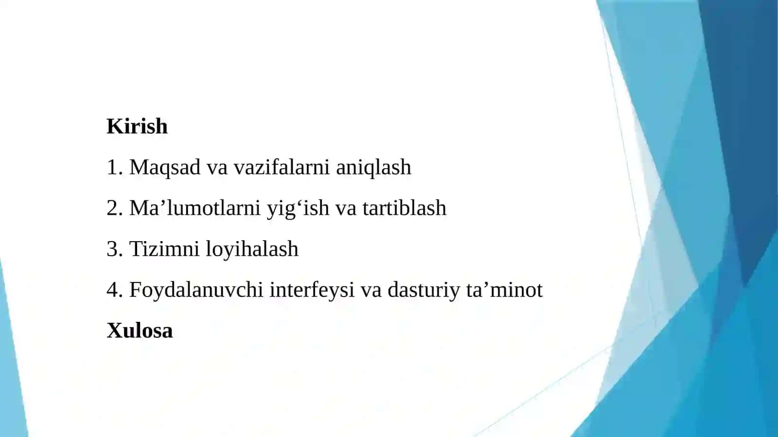 Kutubxonada axborot tizimini loyihalash 2