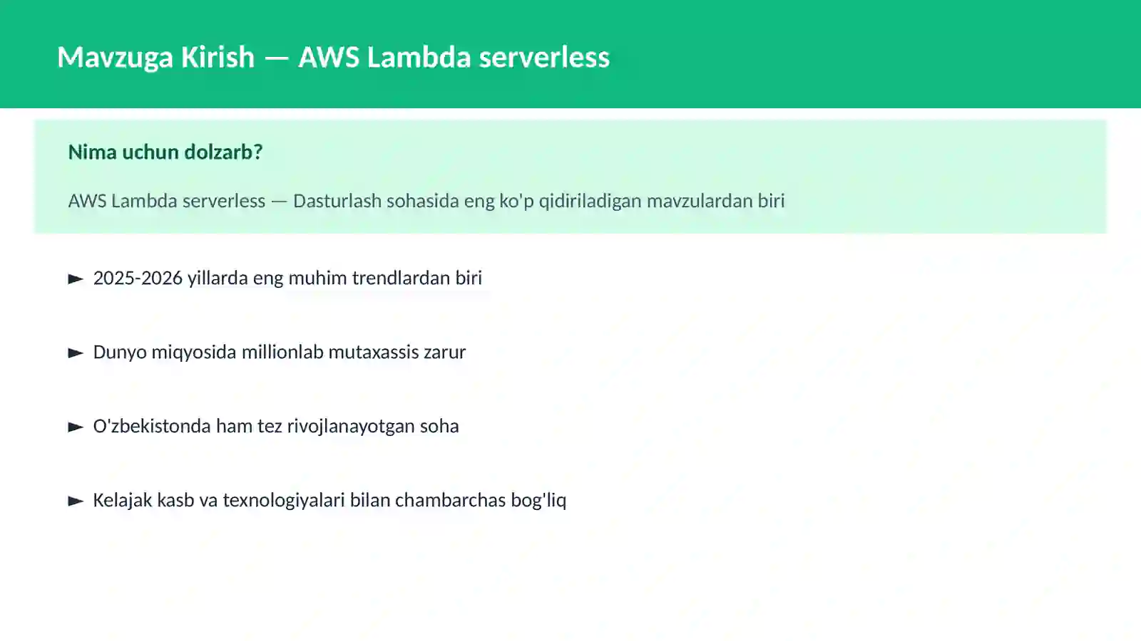 AWS Lambda serverless 2