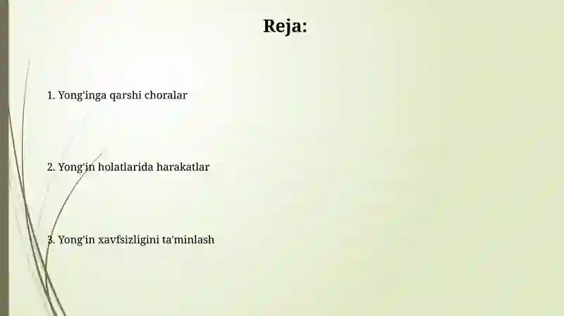 Yongʻin xavfsizligini taʼminlash va chora tadbirlari 2