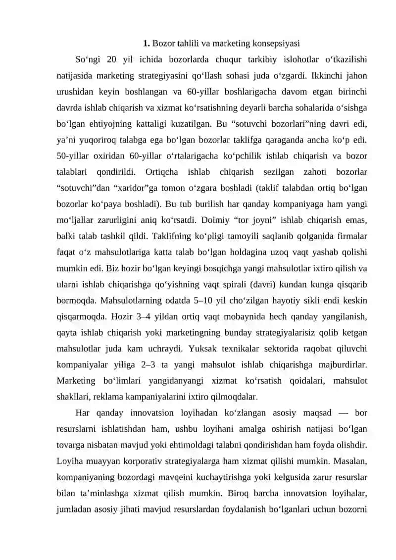 Zamonaviy innavatsion strategiyalar va innavatsiyalar marketingi 2
