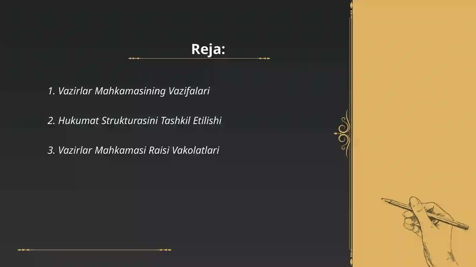 Vazirlar Mahkamasining Vazifalari 2