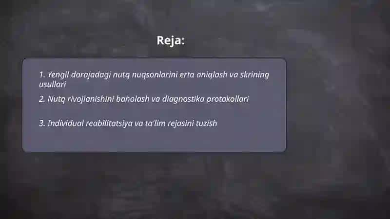 Yengil darajadagi nutq nuqsonlariga ega bo'lgan bolalar bilan olib boriladigan ish tizimi 2