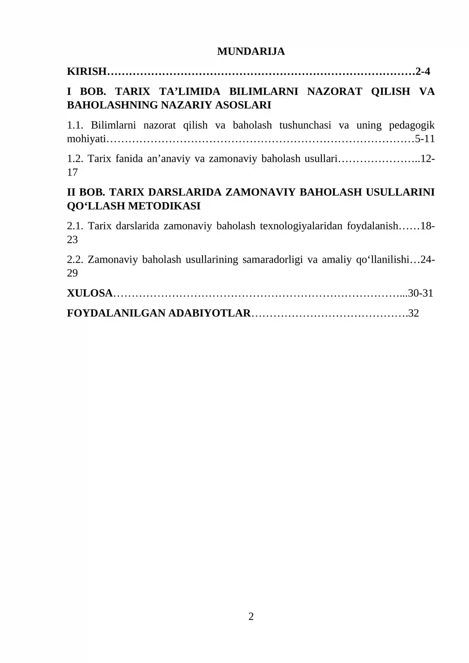 Tarix ta'limida o'quvchilaribilimini nazorat qilish va baholashning zamonaviy usullari 2