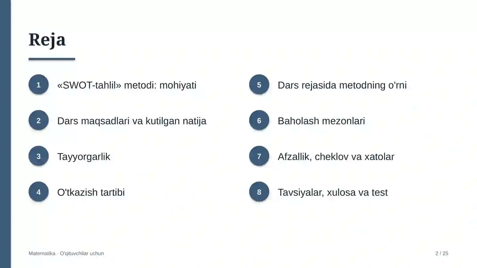 matematika darslarida swot tahlil metodidan foydalanish 8295 2