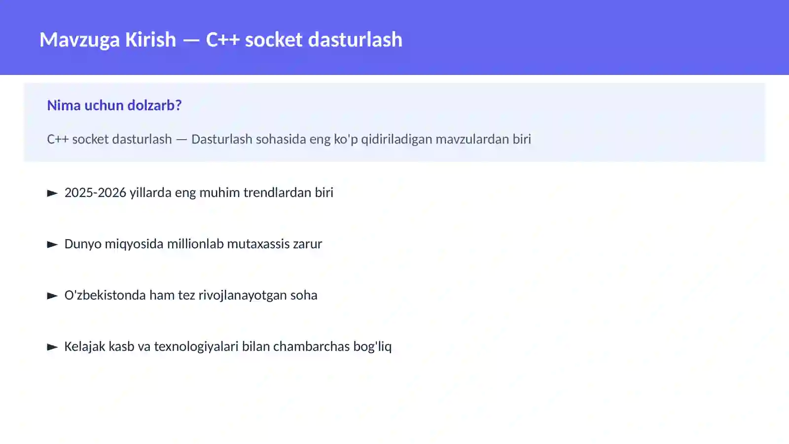 C++ VA TIZIM DASTURLASH 2