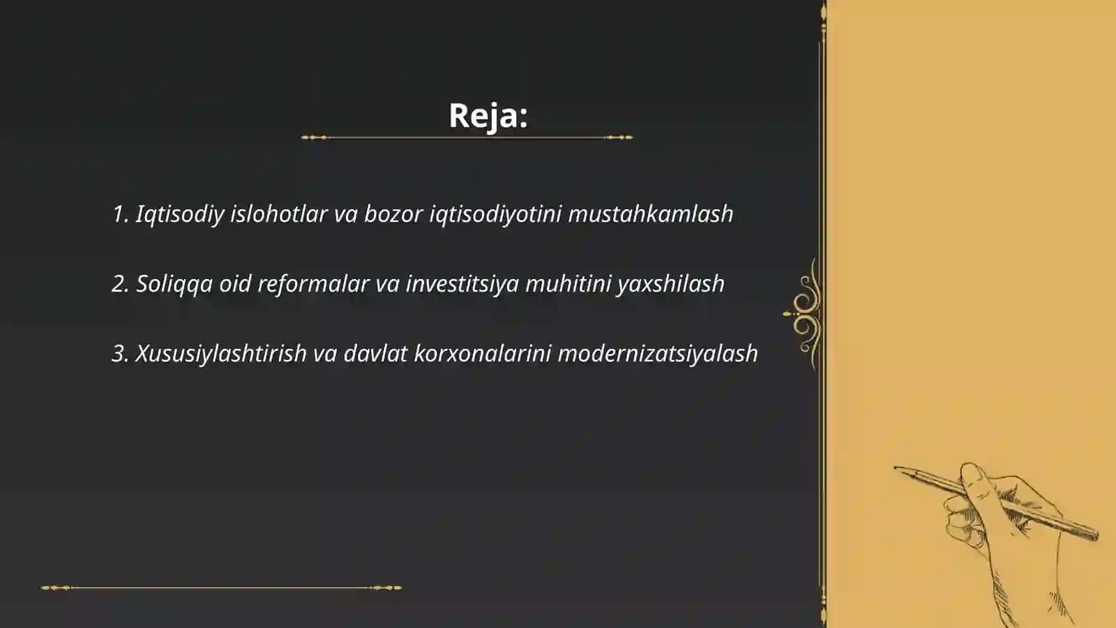 Yangi O‘zbekistonning taraqqiyot strategiyasi doirasida amalga oshirilayotgan keng qamrovli islohotlar 2