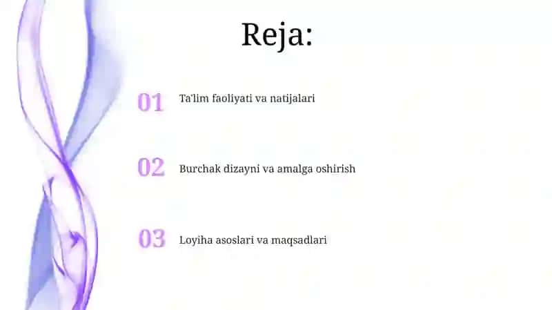 Tabiat burchagini tashkil etish va unda olib boriladigan o'quv ishlari 2