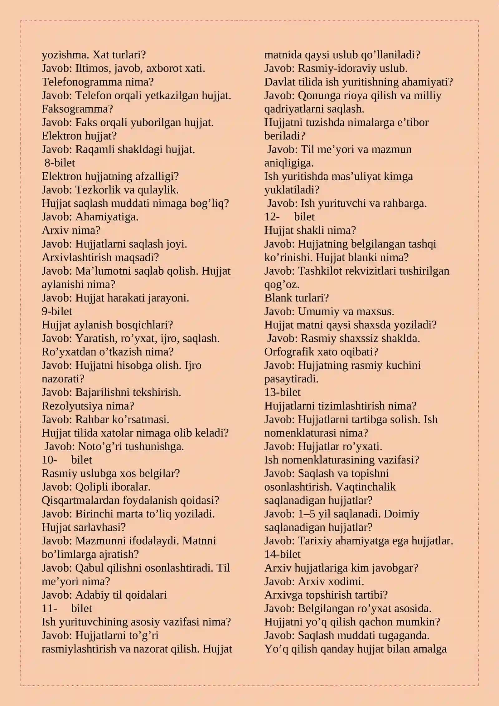 Maktab maslahatchi uchun suhbat savollari ( namuna) 200 ta bilet jami 1000 savol javoblari bilan 2