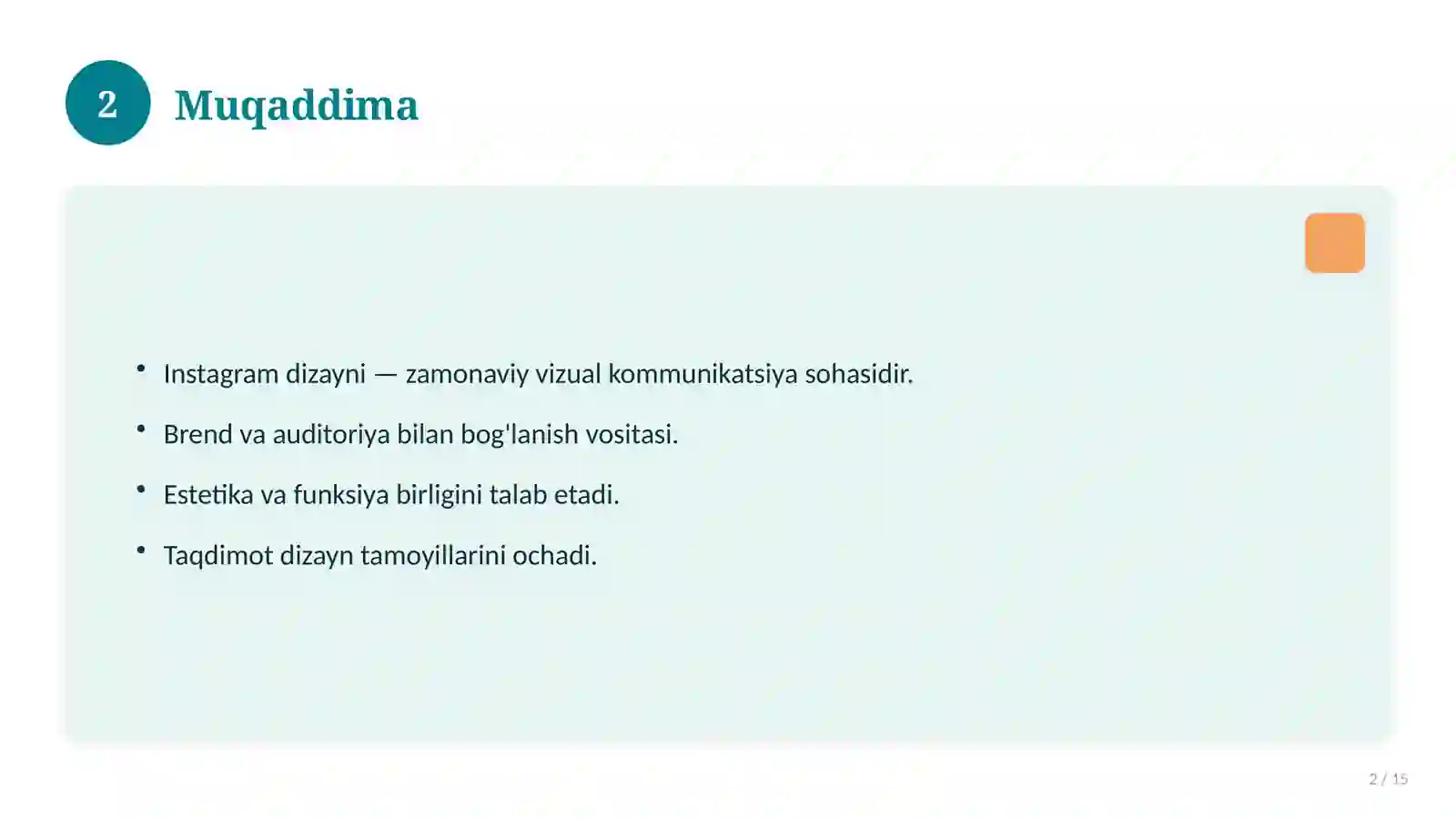 Instagram dizayni 2