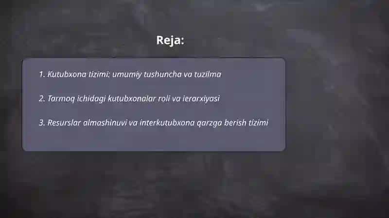 Kutubxona tizimi 2