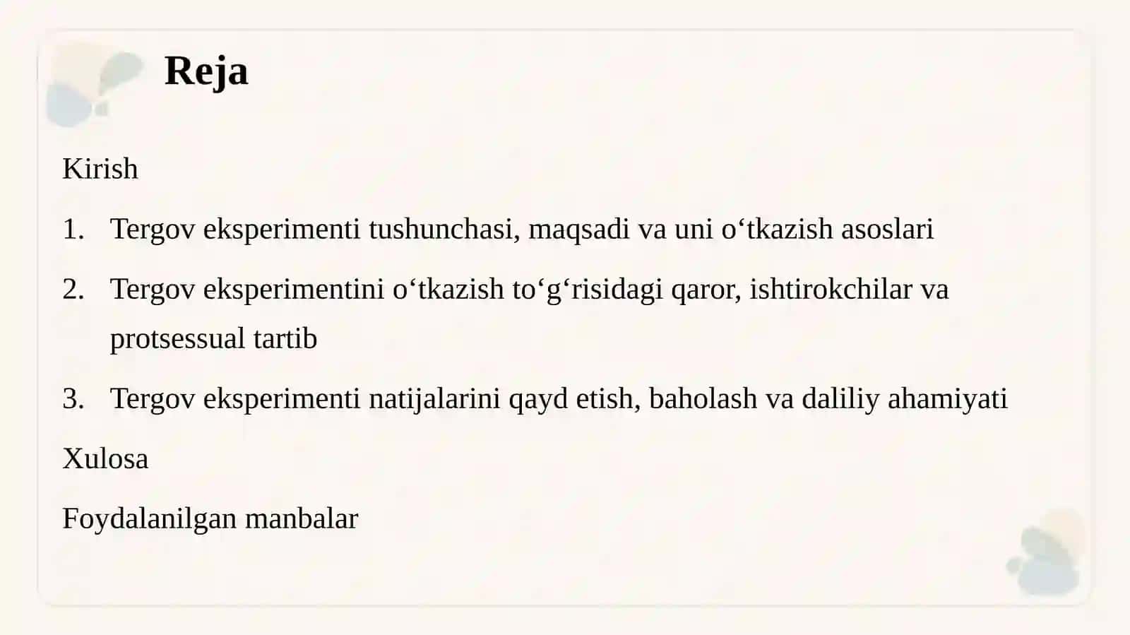 Tergov Ekperimenti Tergov Harakatining O‘tkazish Tartibi va Asoslari 2