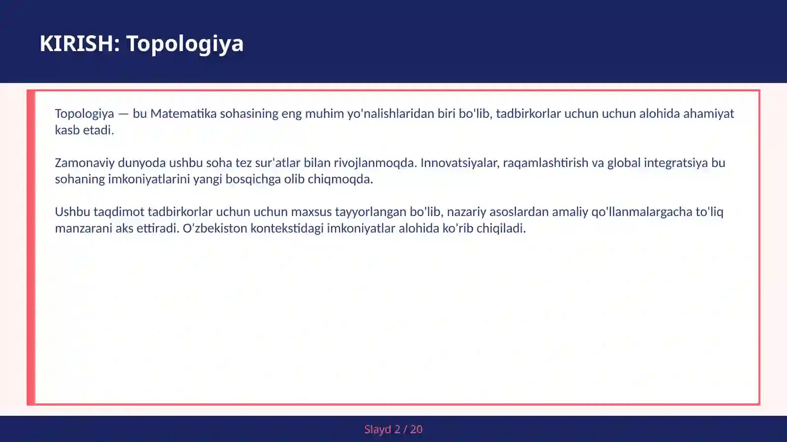 Topologiya 2