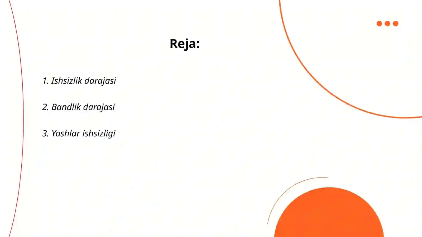 Bandlilik va ishsizlik statistikasi 2