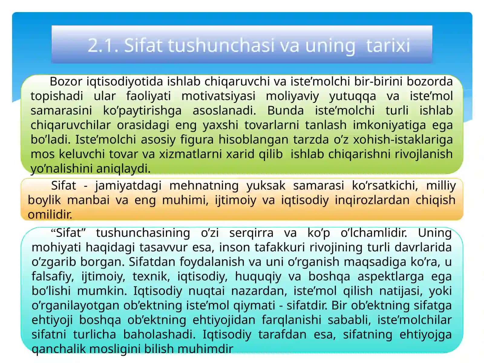 BOZOR SHAROITLARIDA SIFAT VA RAQOBAT BARDOSHLIK 2