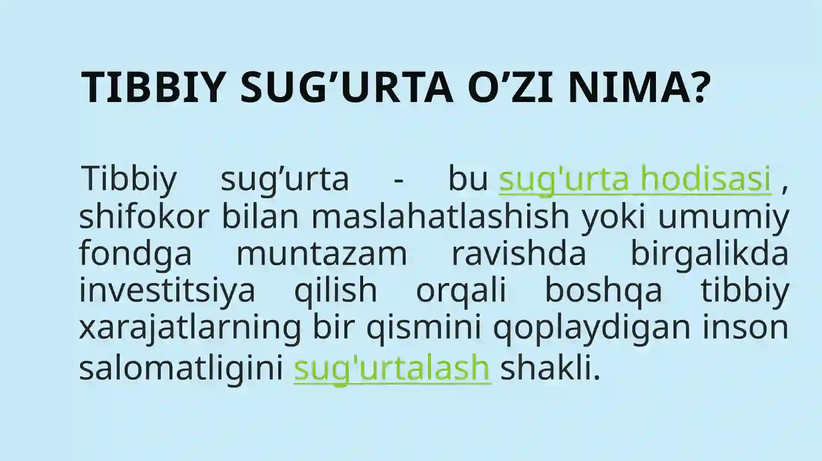 Tibbiy sug’urta 2