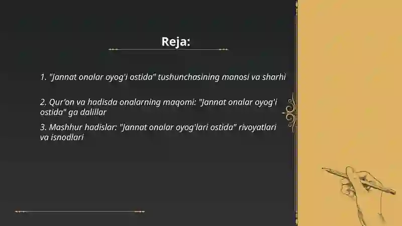 Jannat onalar oyog'i ostida 2